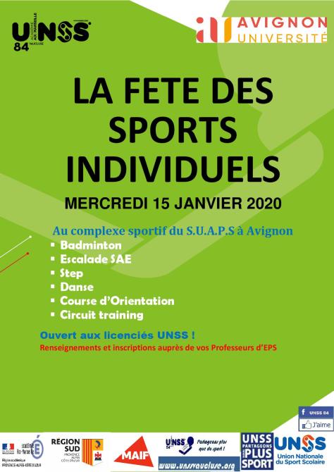 affiche fete sports individuels lycées