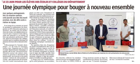 Journée Olympique 23 juin 2020 - COVID 84